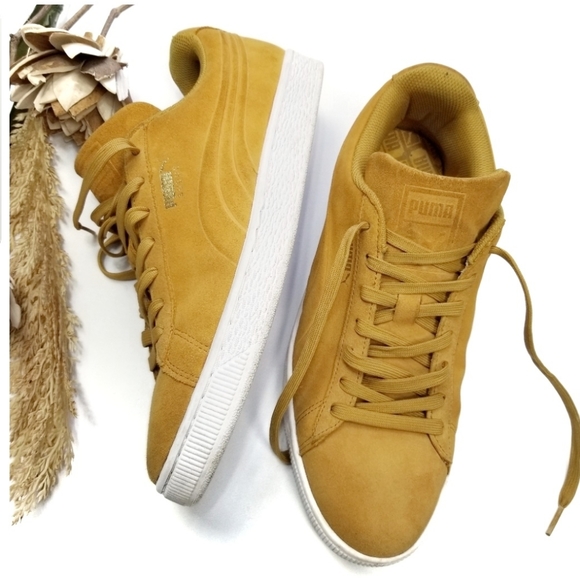 Puma Other - Puma  Men Yellow Gold Suede Retro Sneakers 10.5